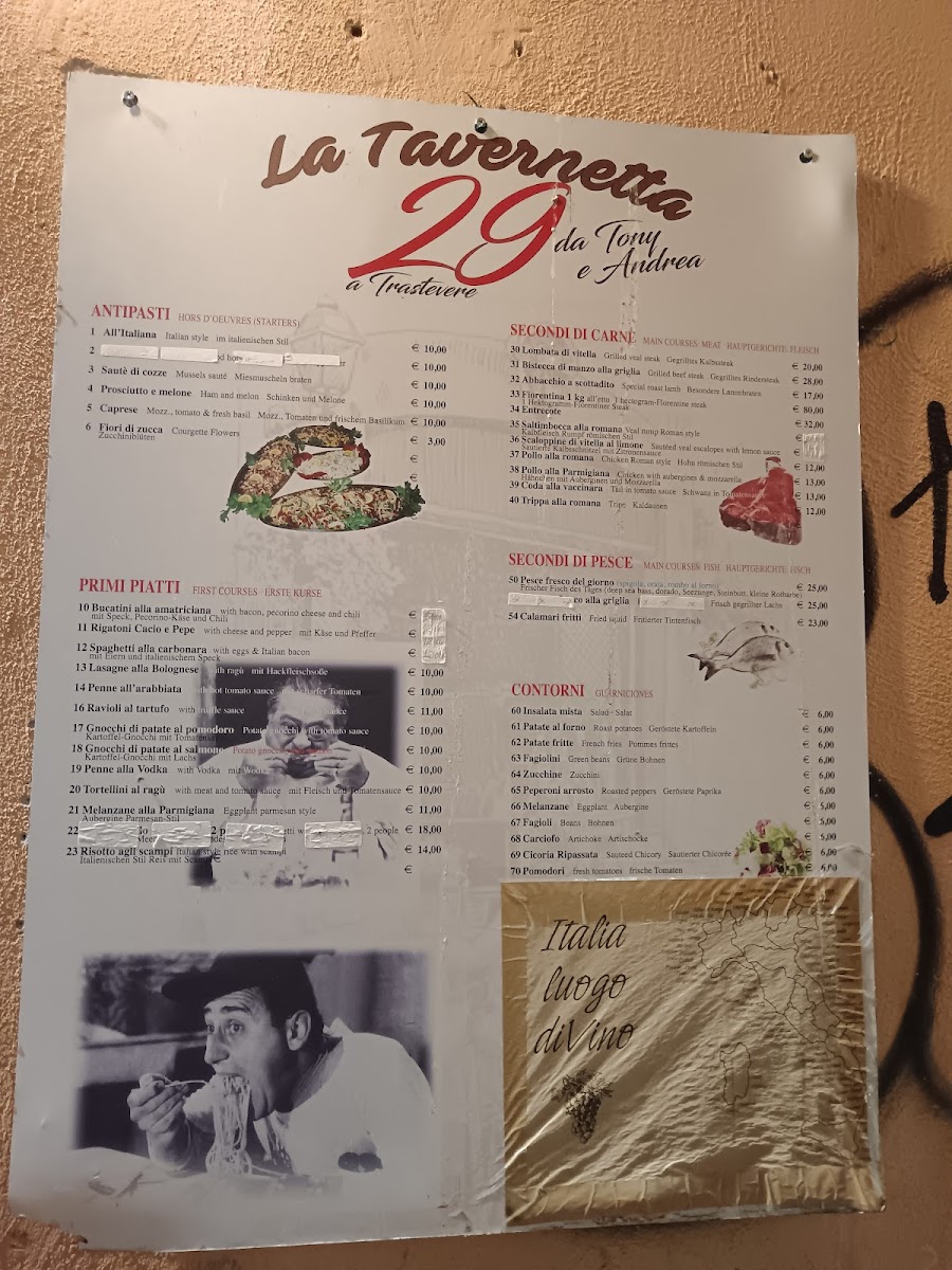 Menu La Tavernetta 29 Da Tony E Andrea-2